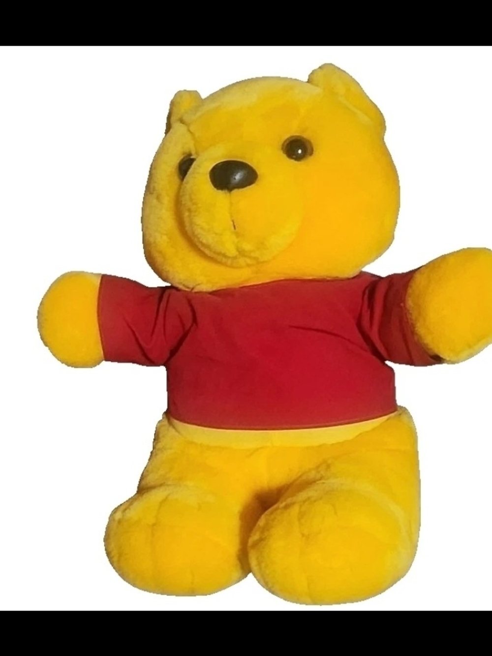 1998 Toy Network Golden Bear Plush Stuffed Animal Red Shirt Vintage Collectible